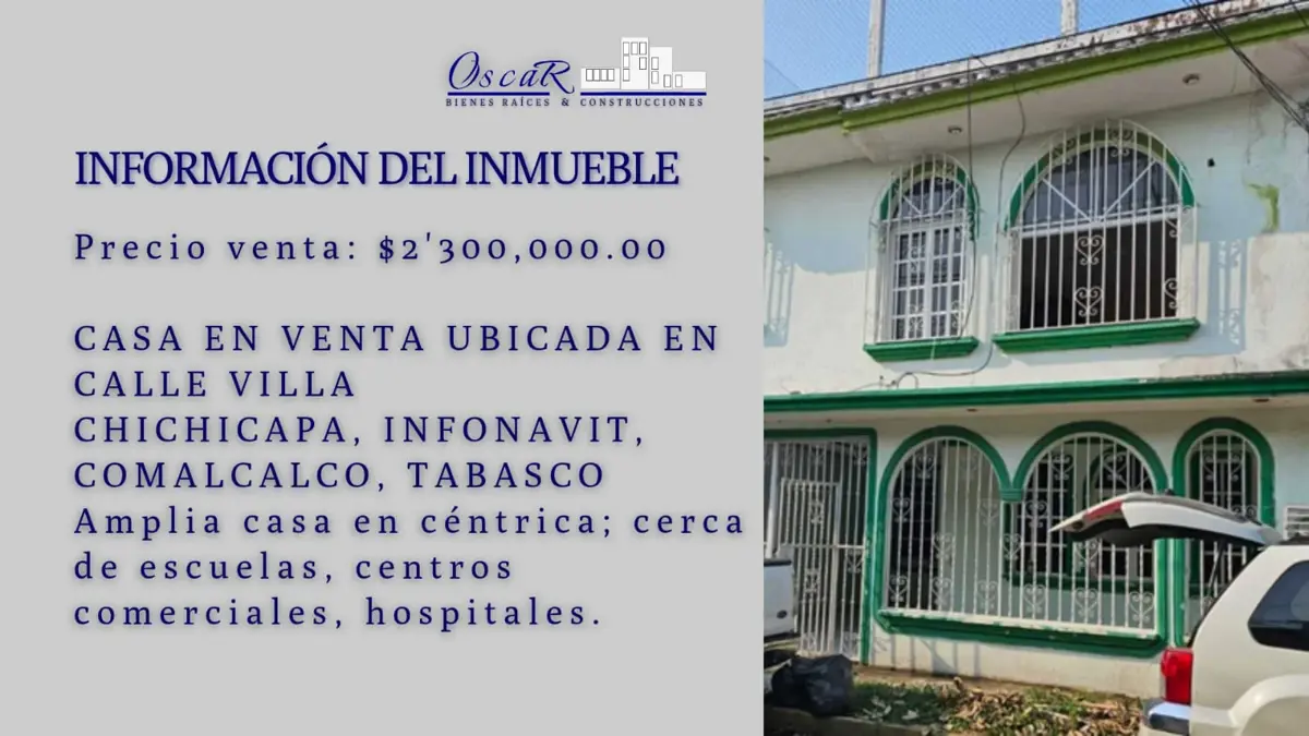 Casa en venta en Infonavit, Comalcalco — foto 1 de 7
