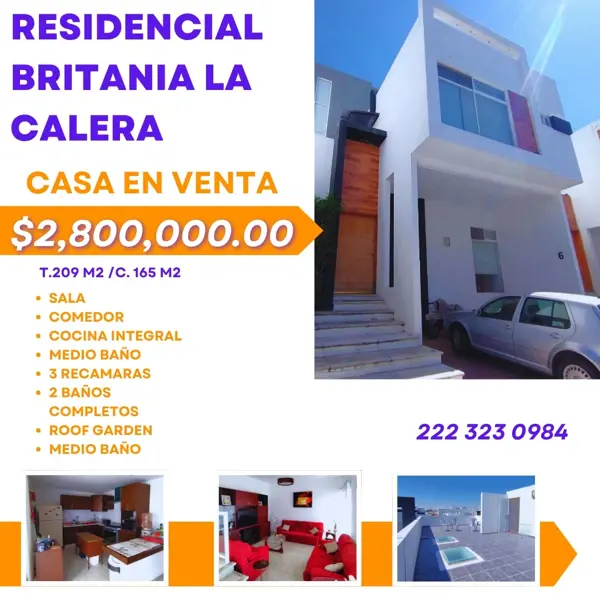 Casa en Venta Ubicada en Residencial Britania la Calera