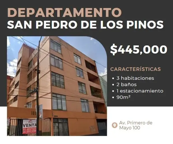 DEPARTAMENTO EN AV.1 DE MAYO BENITO JUÀREZ