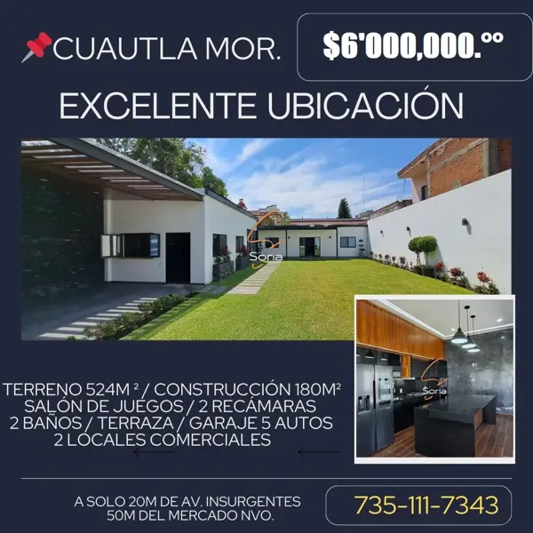 Casa en Venta en Emiliano Zapata, Cuautla, Morelos