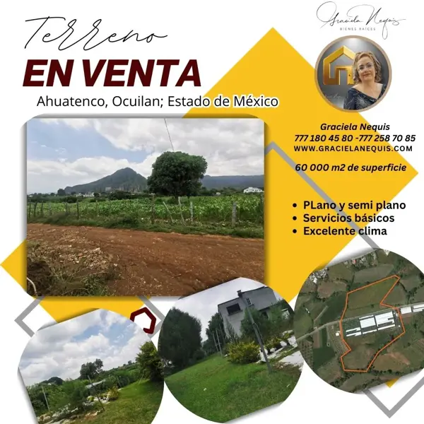 Terreno en Ahuatenco en el Edo. de México y Limites de Morelos.