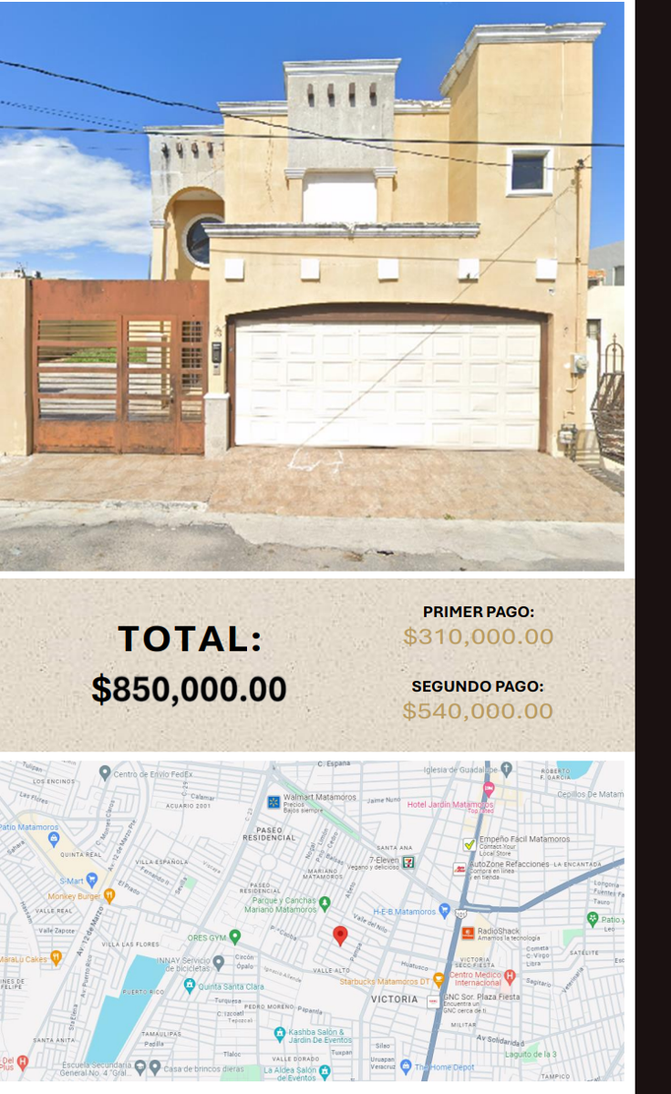 Casa en venta en Valle Alto, Matamoros — foto 1 de 5