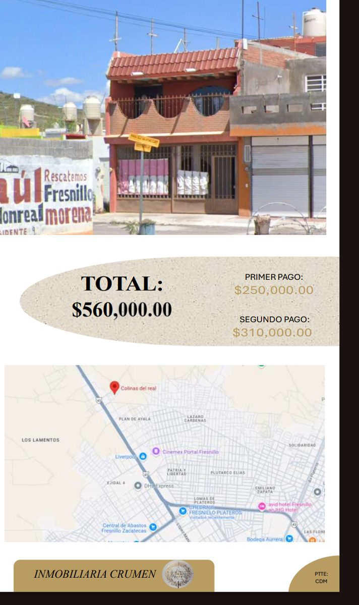 Casa en venta en Colinas del Real, Fresnillo — foto 1 de 5