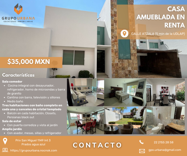 Casa en renta en Atzala, San Andrés Cholula — foto 2 de 21