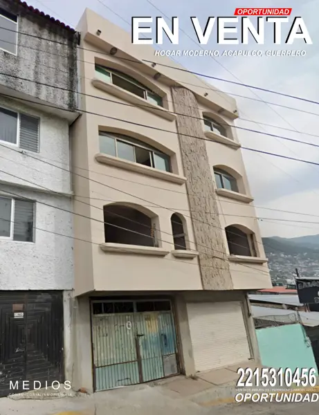 REMATE DE EDIFICIO A UNAS CALLES DE PLAYA, COL HOGAR MODERNO, ACAPULCO, PRECIO NEGOCIABLE