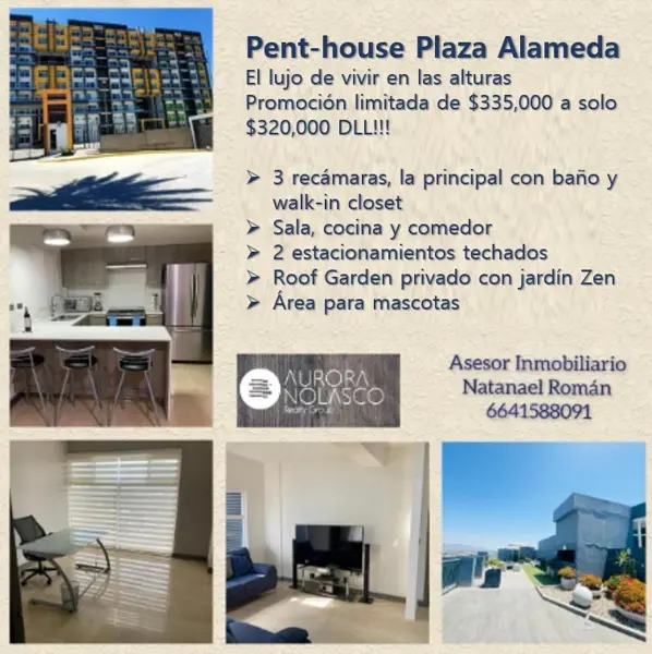 Penthouse exclusivo en Plaza Alameda Otay
El lujo de vivir en las alturas