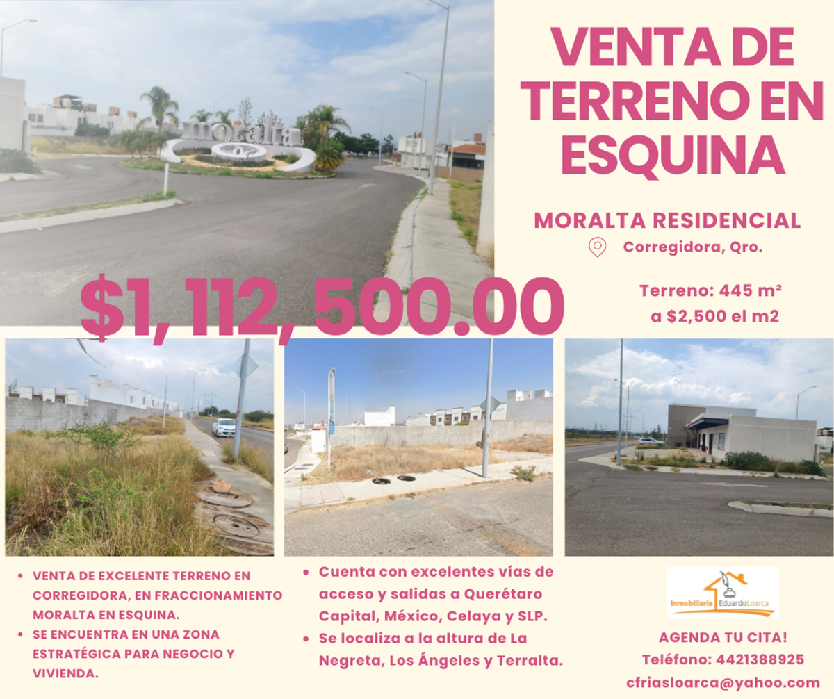 Terreno en venta en Moralta Residencial, Corregidora — foto 1 de 13