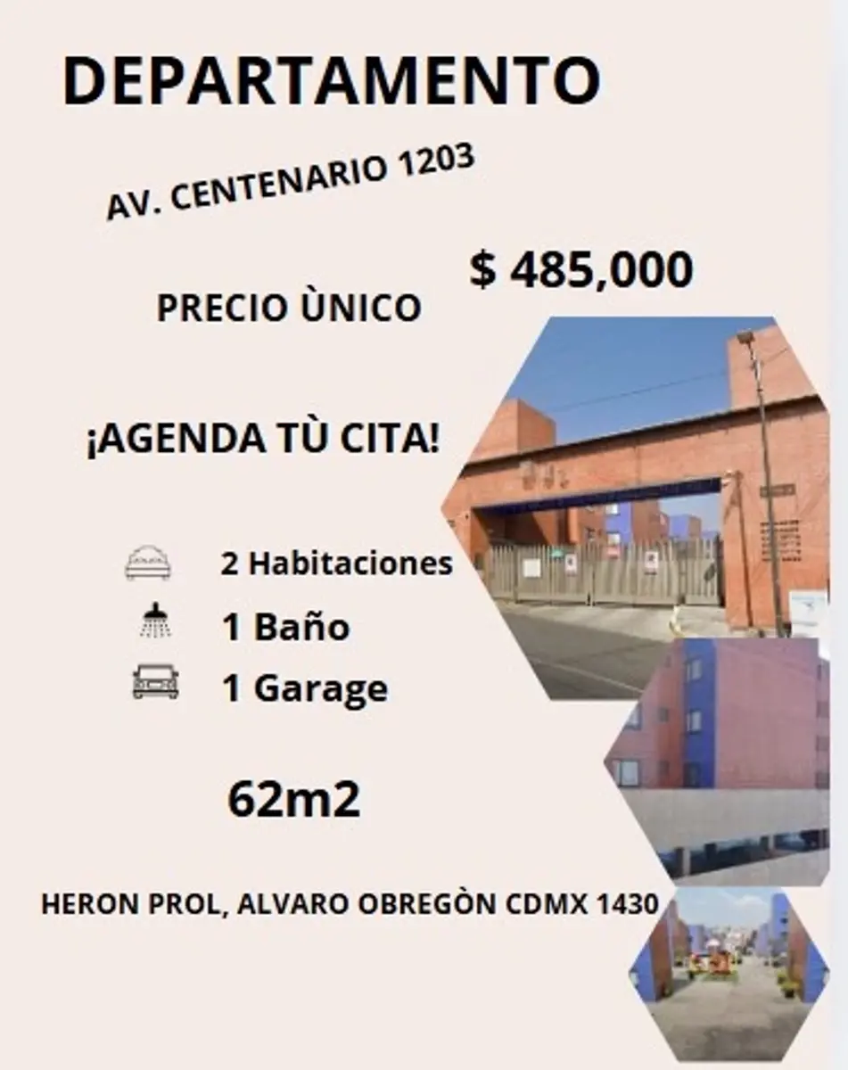 Departamento en venta en Heron Proal, Álvaro Obregón — foto 1 de 9