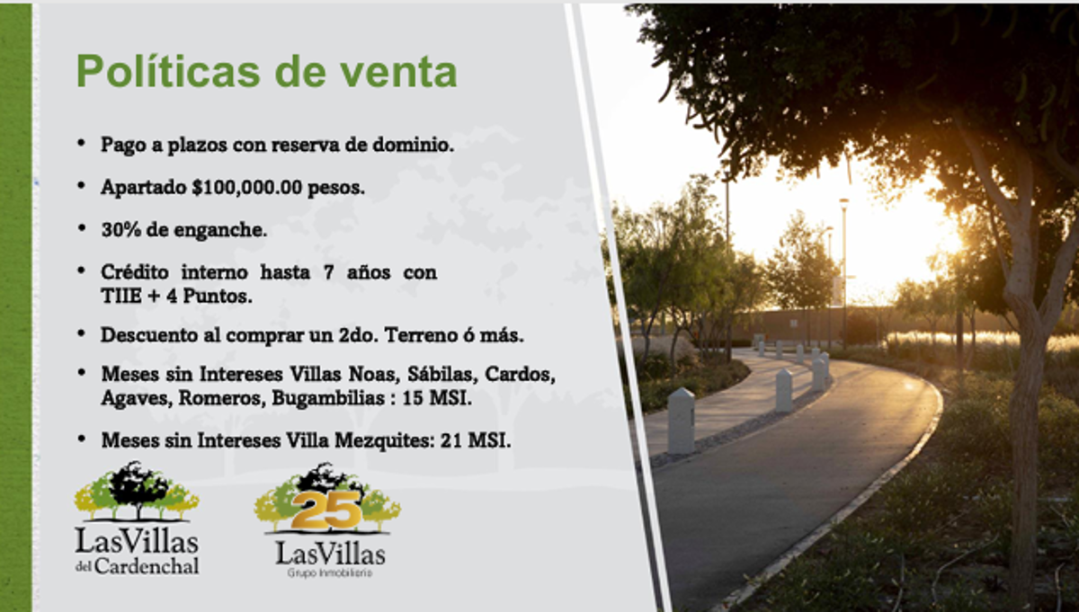 Vista 2 de Terreno en Villa Noas , en las Villas del Cardenchal, Torreòn, Coah. Mex.