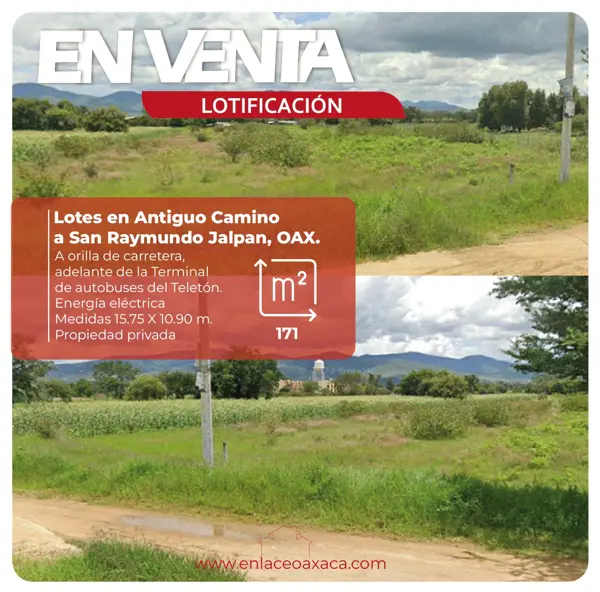 Lotes en venta en San Raymundo Jalpan