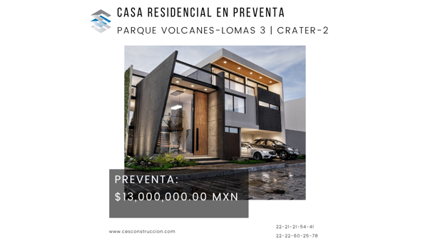 Casa en Preventa-Lomas de Angelópolis-Parque Volcanes, Puebla