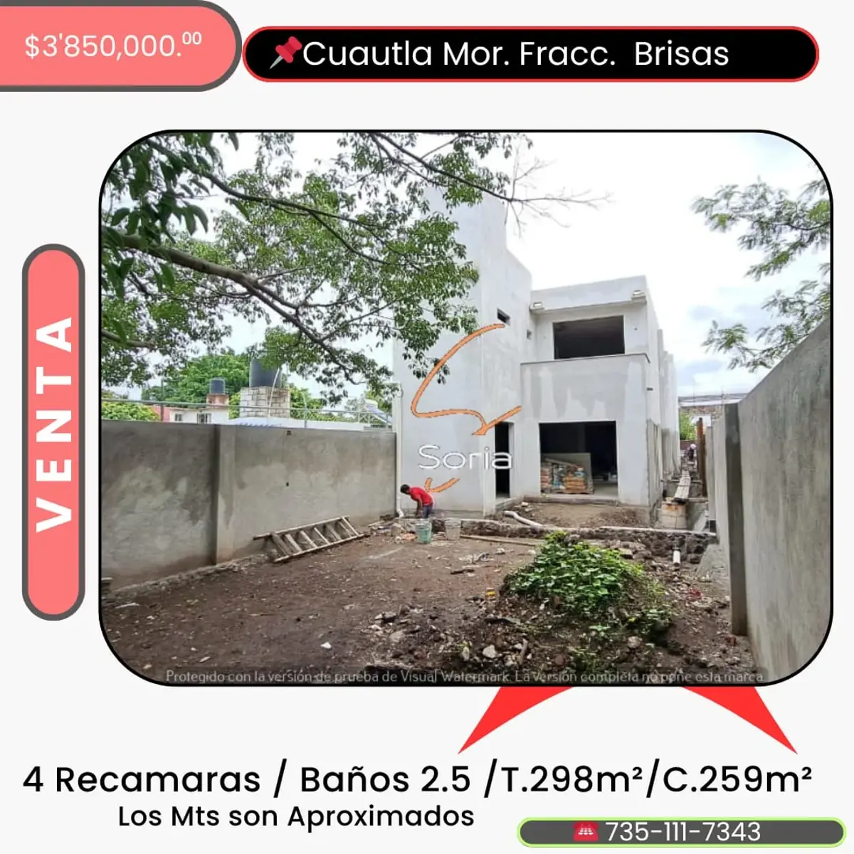 Casa en venta en Brisas de Cuautla, Cuautla — foto 1 de 15