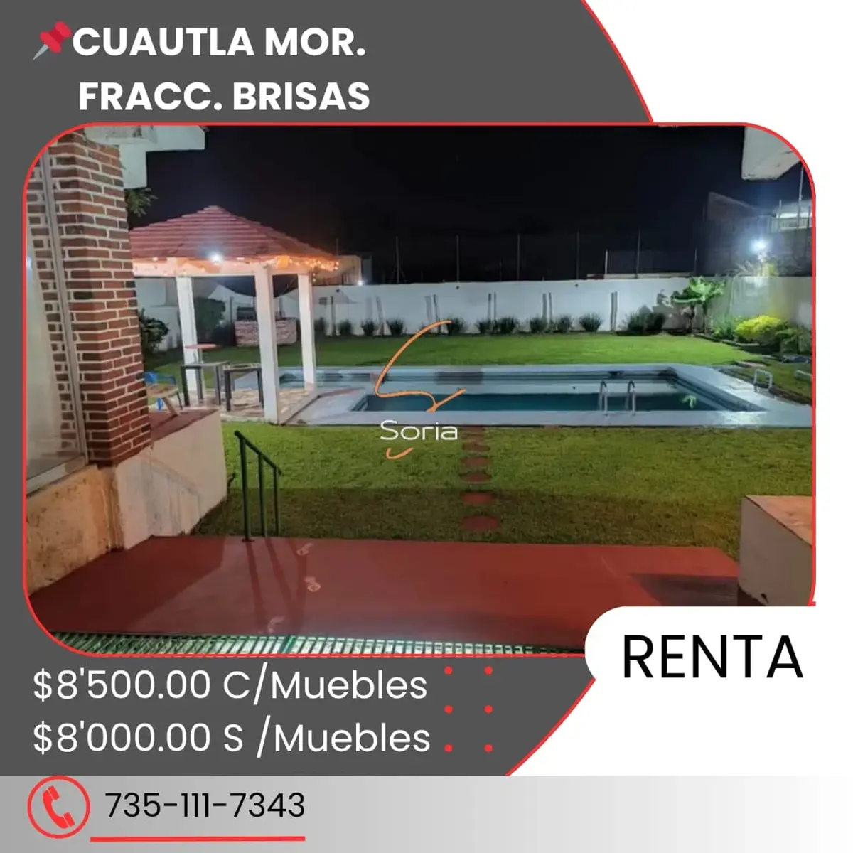 Casa en renta en Brisas de Cuautla, Cuautla — foto 1 de 13