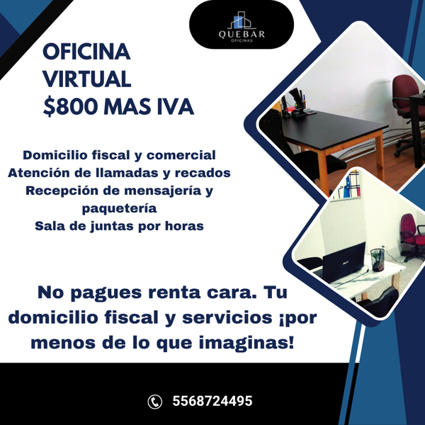 Renta tu oficina virtual en Quebar oficinas