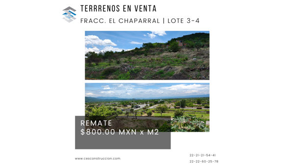 Terreno en Venta en Fraccionamiento El Chaparral, Tepexco, Puebla