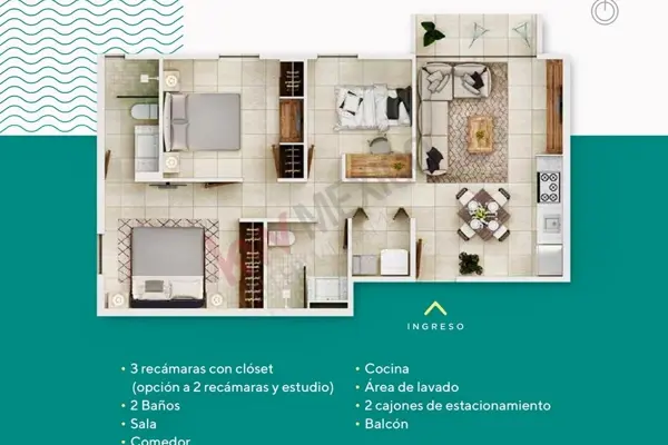 Departamento en renta en Hacienda San José, Torreón — foto 3 de 22