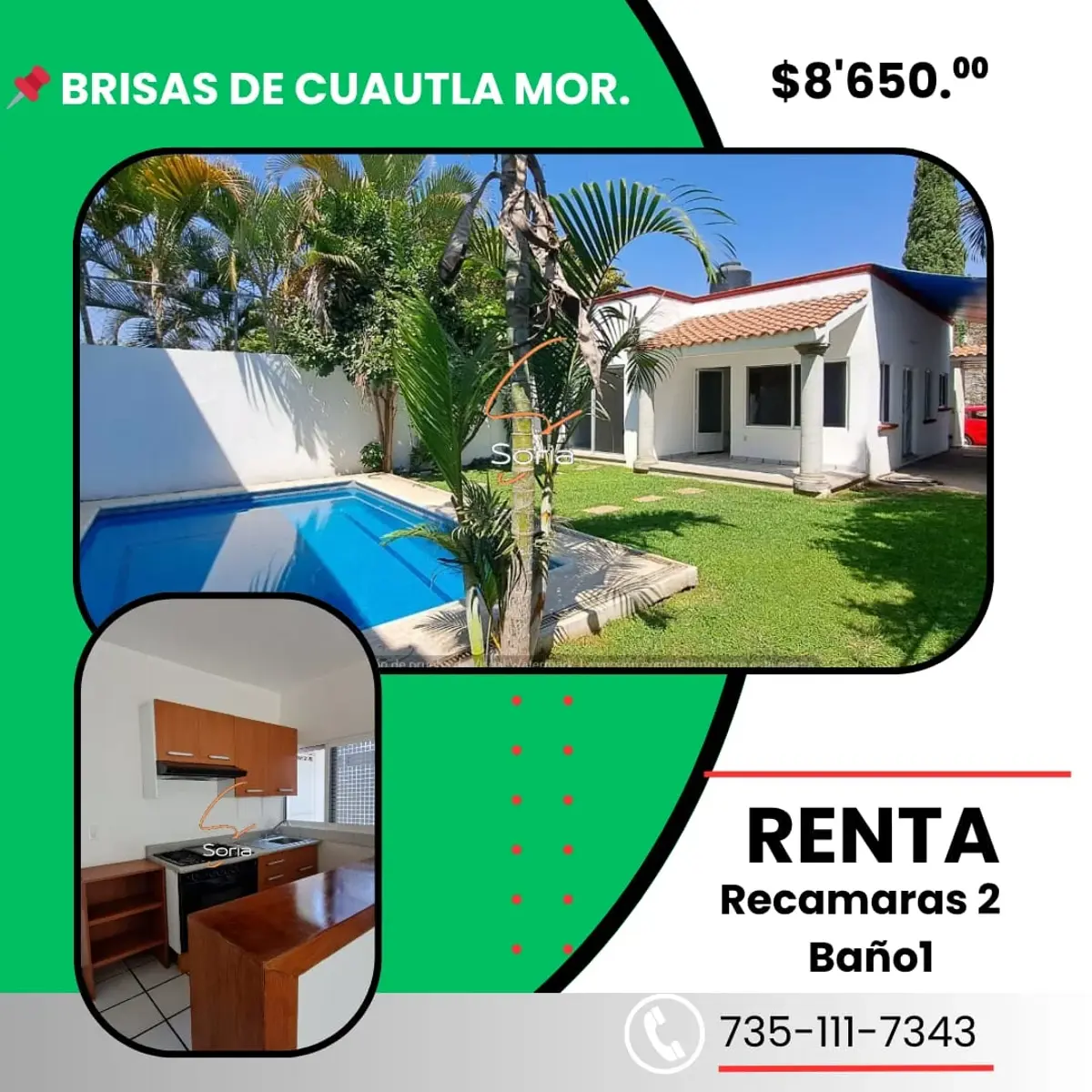 Casa en renta en Brisas de Cuautla, Cuautla — foto 1 de 26