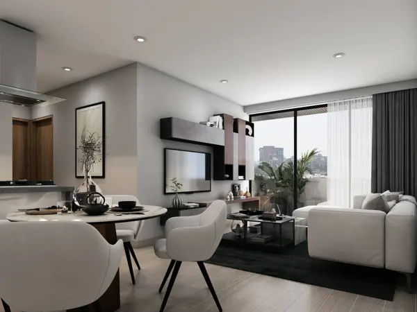 Apartamento en Portales Oriente, CDMX: Espacio Moderno con Roof Garden