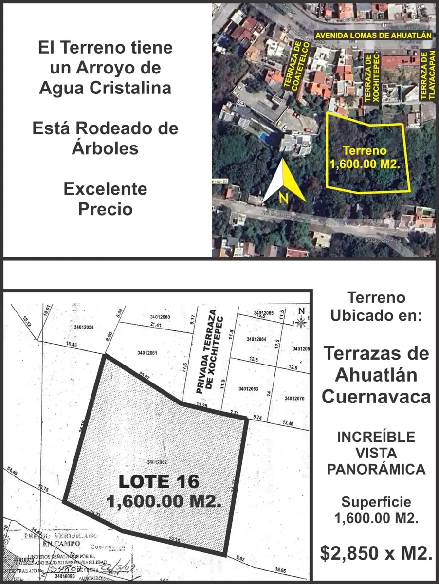 Terreno en venta en Ahuatlán Tzompantle, Cuernavaca