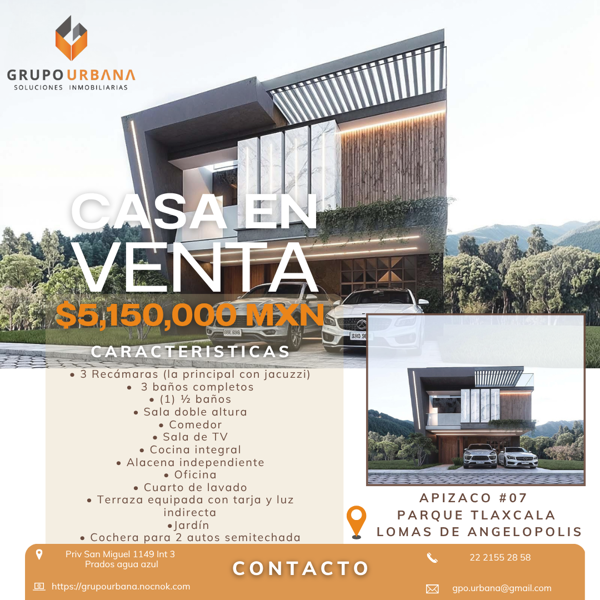 Casa en venta en Lomas de Angelópolis, San Andrés Cholula — foto 2 de 7
