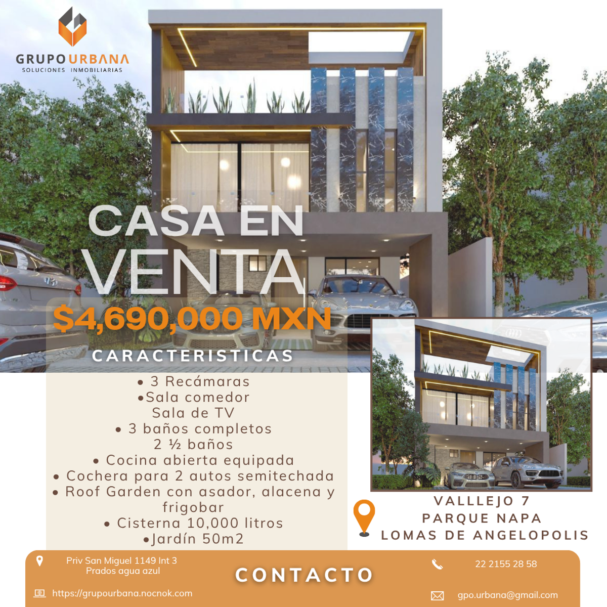 Casa en venta en Lomas de Angelópolis, San Andrés Cholula