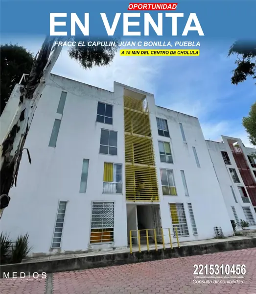 EXCELENTE DEPTO A 15MIN DEL CENTRO Y ZONA ARQUEOLOGICA DE CHOLULA, FRACC EL CAPULIN, PUEBLA