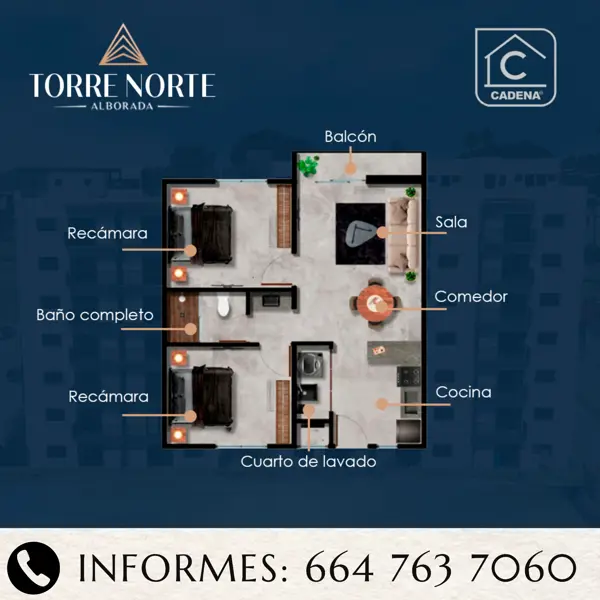 Departamento en venta en El Rubi, Tijuana — foto 2 de 3