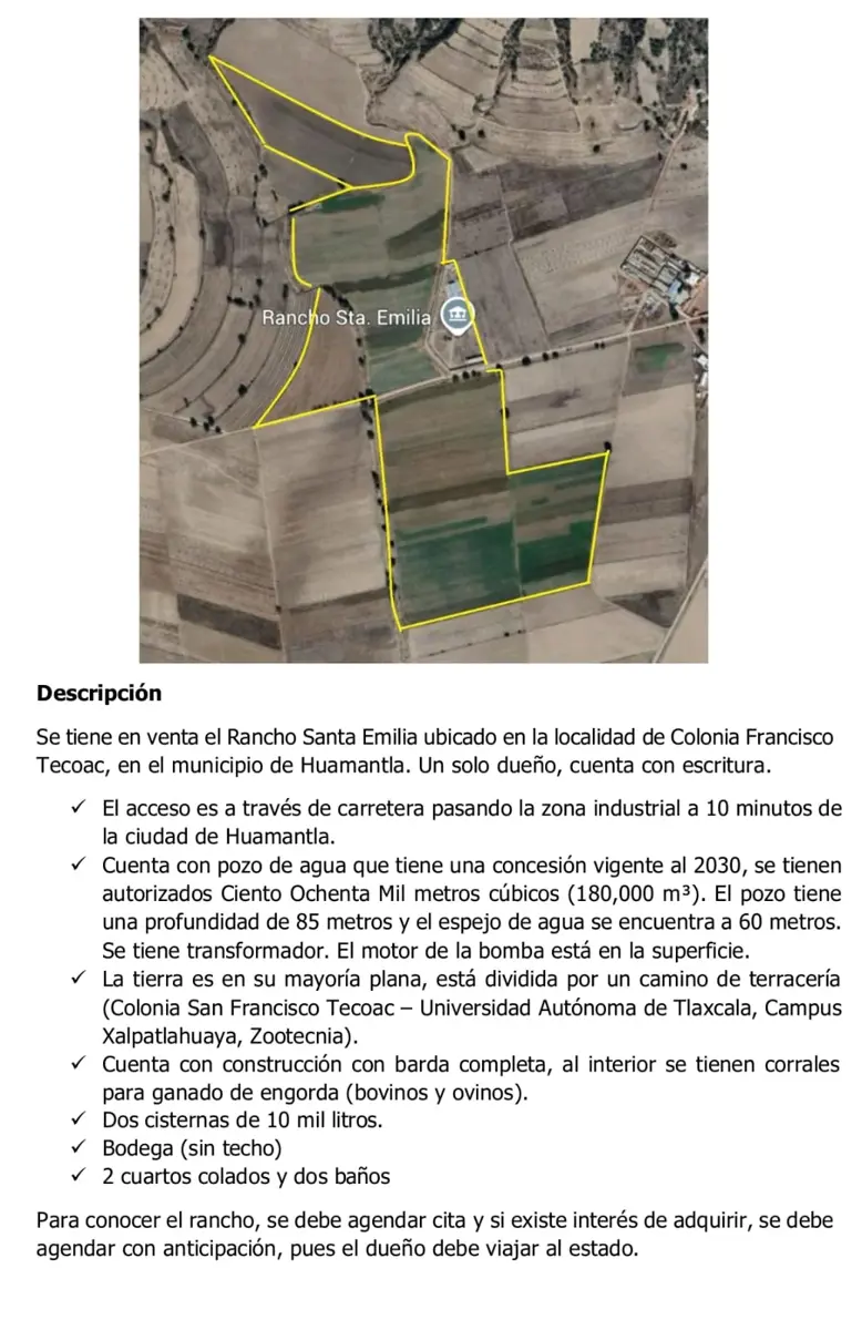 Terreno en venta en Francisco Villa Tecoac, Huamantla — foto 1 de 14
