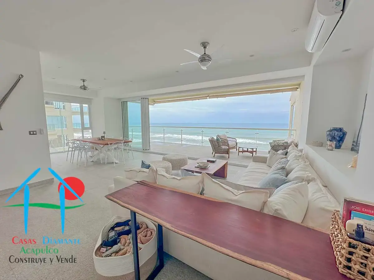 Depto de playa en renta vacacional con Terraza, Vista Frontal al Mar y 3 recámaras Depto de playa en renta vacacional con Terraza, Vista Frontal al Mar y 3 recámaras