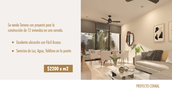 Terreno en Venta para Desarrollo Habitacional en Conkal, Mérida, Yucatán