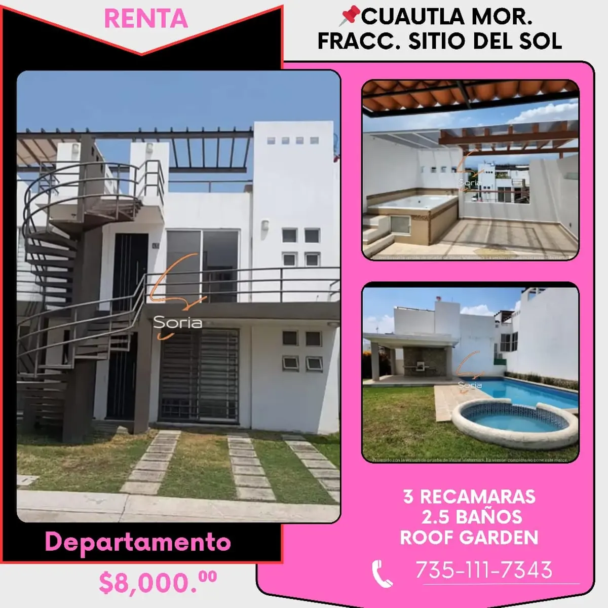 Departamento en renta en Sitio del Sol, Cuautla — foto 1 de 9
