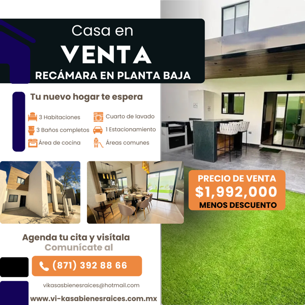 Casa en venta en Los Viñedos, Torreón — foto 1 de 15
