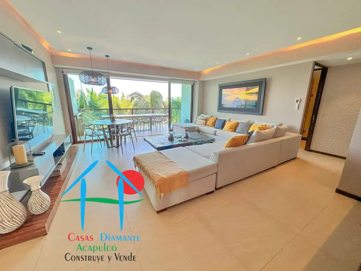 Depto en renta Vacacional con Terraza y Vista a Albercas, 3 Recámaras Depto en renta Vacacional con Terraza y Vista a Albercas, 3 Recámaras
