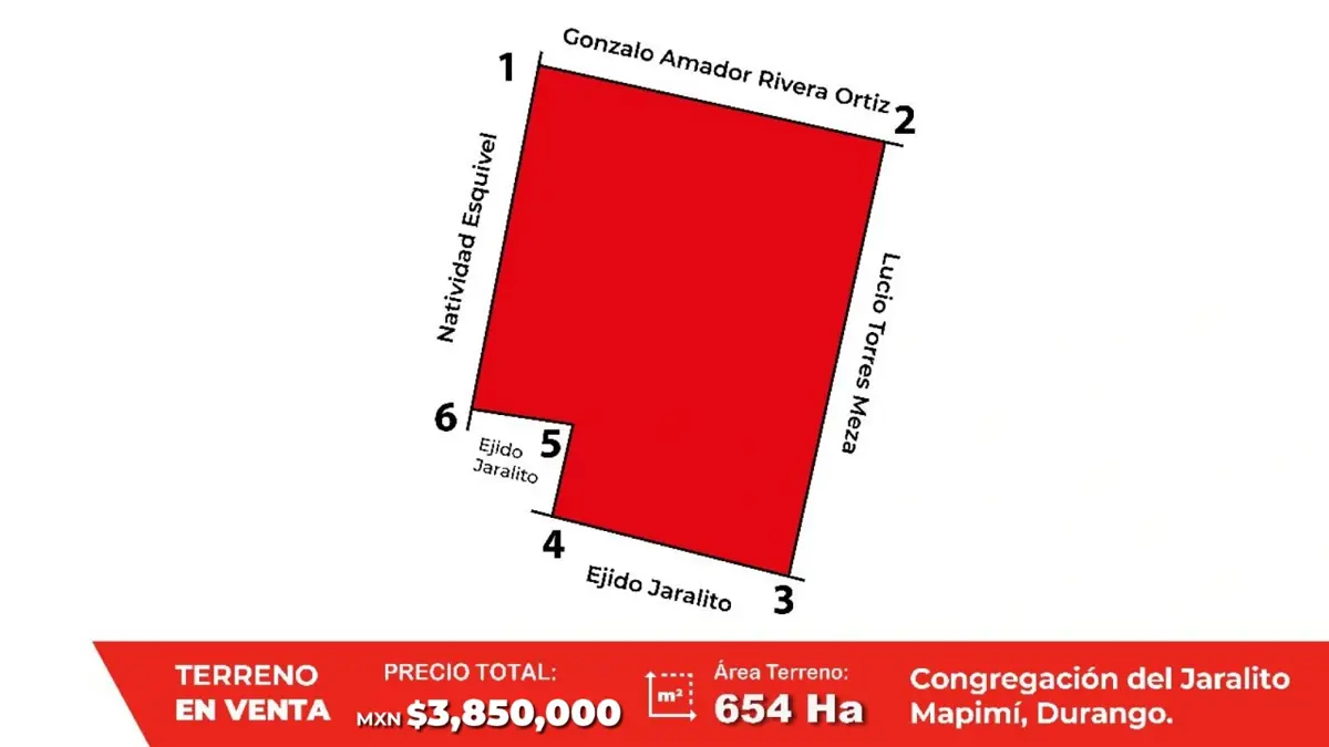Terreno en venta en Jaralito, Mapimí — foto 1 de 14
