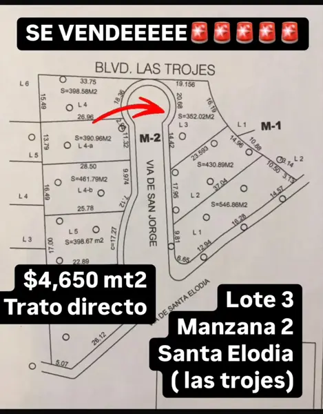 Terreno en Las Trojes, Torreón, Coahuila de Zaragoza