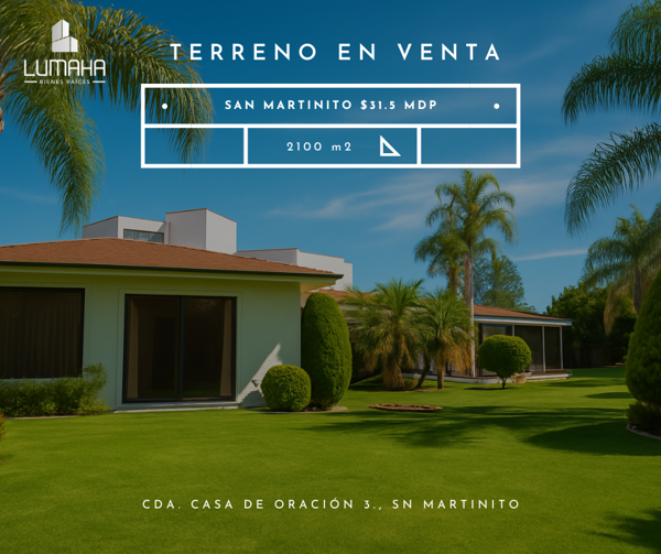 Terreno en venta en San Martinito, San Andrés Cholula, Puebla