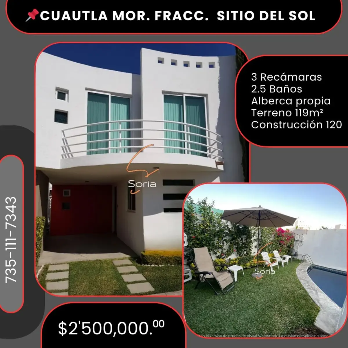 Casa en venta en Sitio del Sol, Cuautla — foto 1 de 16