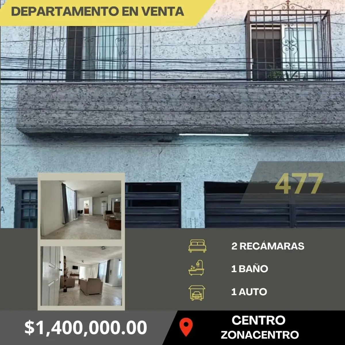 Departamento en venta en Centro, León — foto 1 de 8