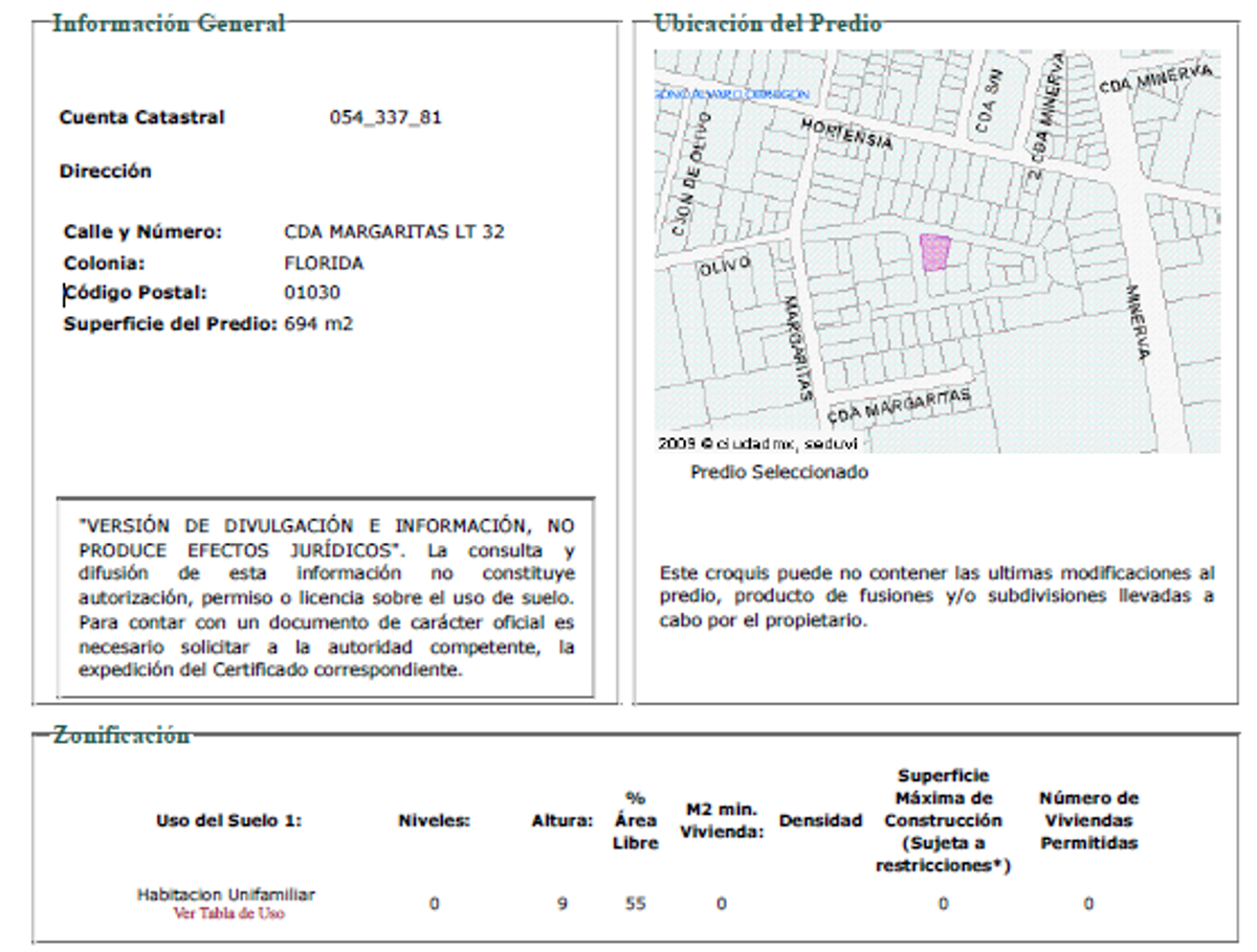 Vista 4 de Terreno Residencial en Venta en Calle Privada, Florida, Álvaro Obregón, CDMX