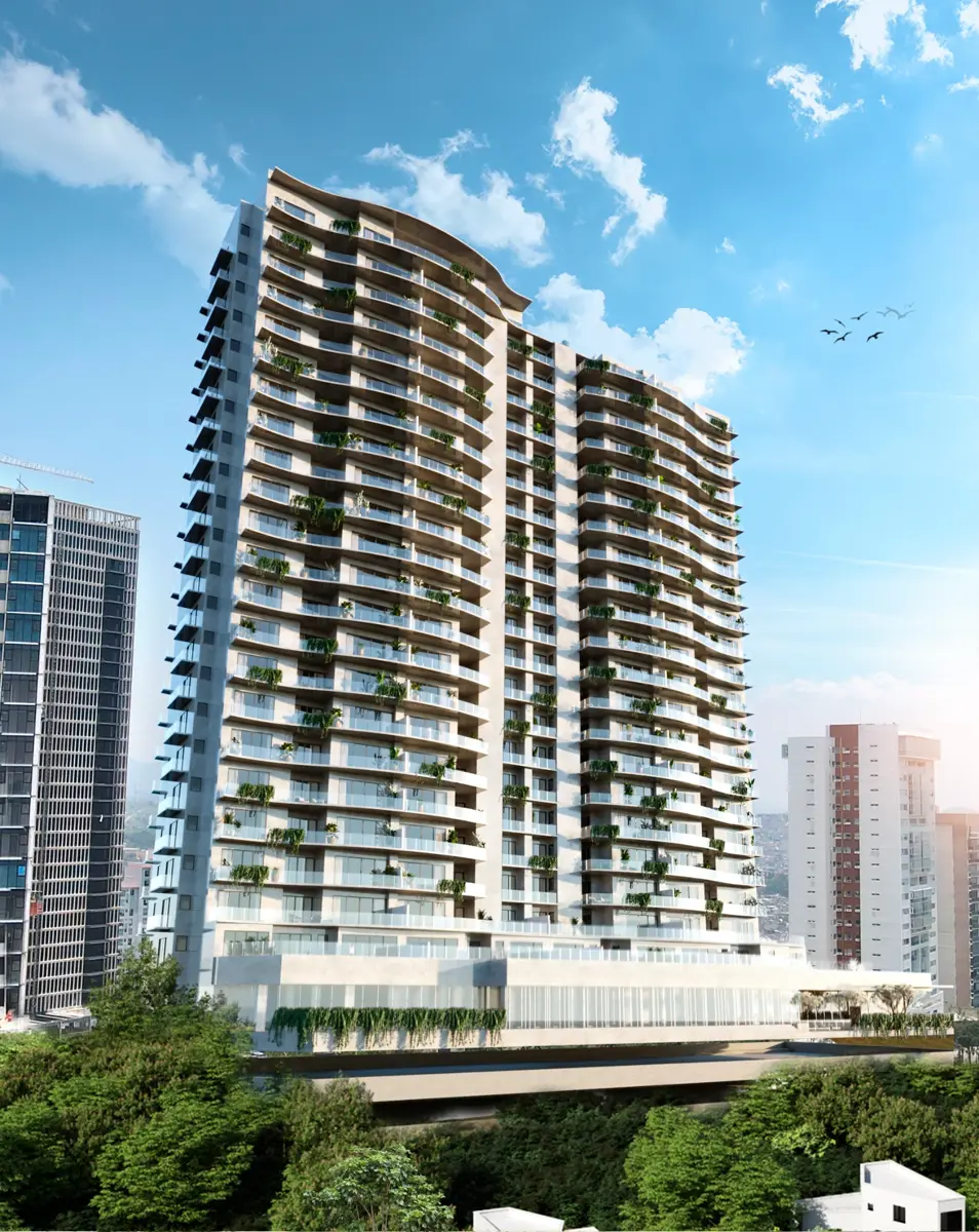 Vista 2 de Depa de 3 recámaras en venta en Bosque Real, Ciento Ochenta