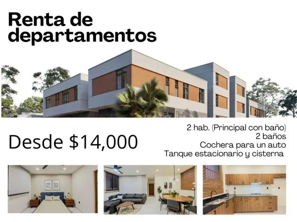 Departamento en renta en Real Vista Hermosa, Colima, Colima