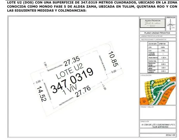 Terreno en venta en Aldea Zama, Tulum — foto 2 de 7