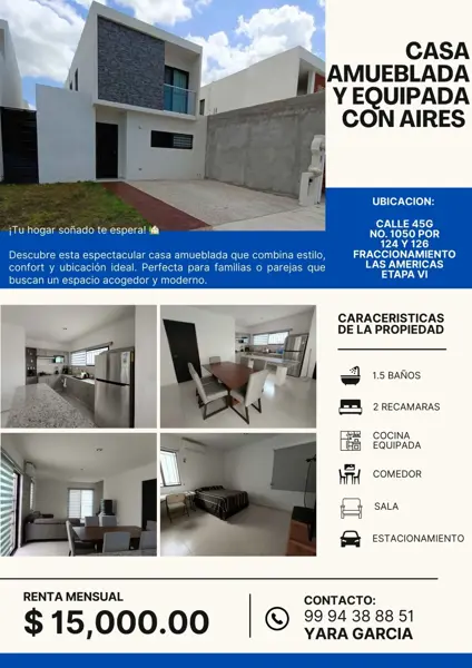 Casa Amueblada Modelo Miami
