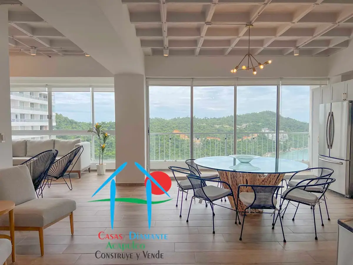 Departamento en renta vacacional y mensual con terraza y vista a la bahía de Puerto Marqués Departamento en renta vacacional y mensual con terraza y vista a la bahía de Puerto Marqués