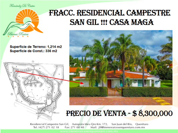 Casa en venta con amplio jardín en comunidad cerrada en San Juan del Río, Querétaro