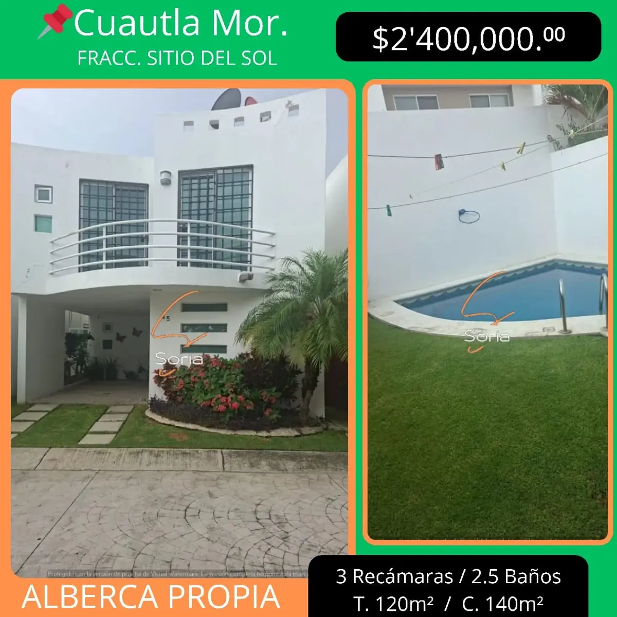 Casa en venta en Sitio del Sol, Cuautla — foto 1 de 13