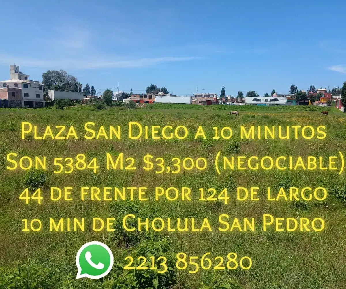 Terreno en venta en San Matias Cocoyotla, San Pedro Cholula — foto 1 de 5
