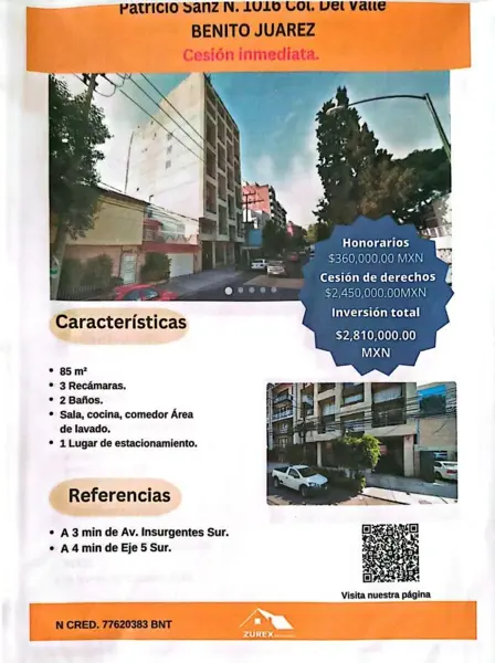 Departamento en Patricio Saenz