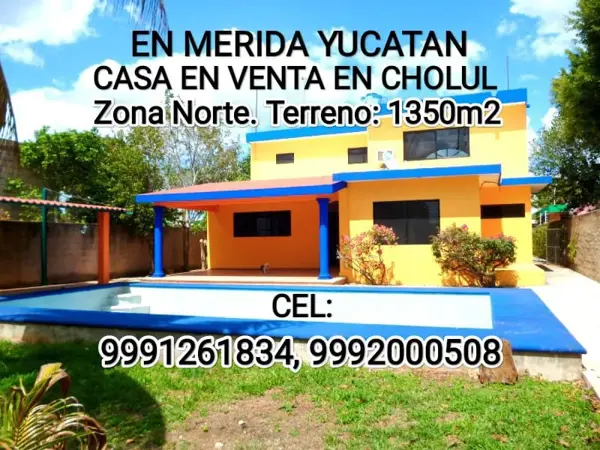En MERIDA ZONA NORTE Casa en Cholul