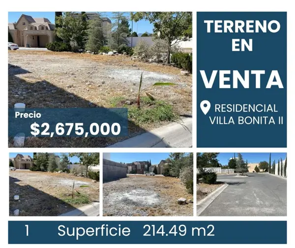 Terreno en Venta en Villa Bonita II, Saltillo - Excelente Ubicación en Zona Oriente